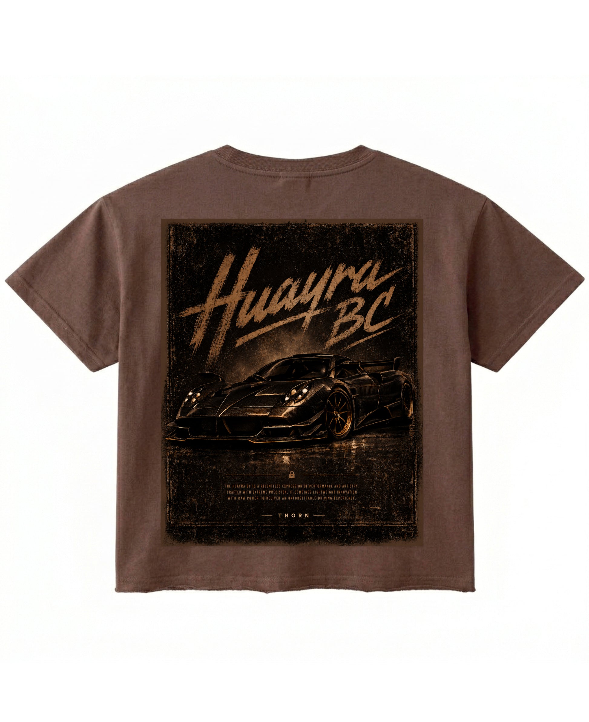 Brown Boxy Fit T-shirt Back Design